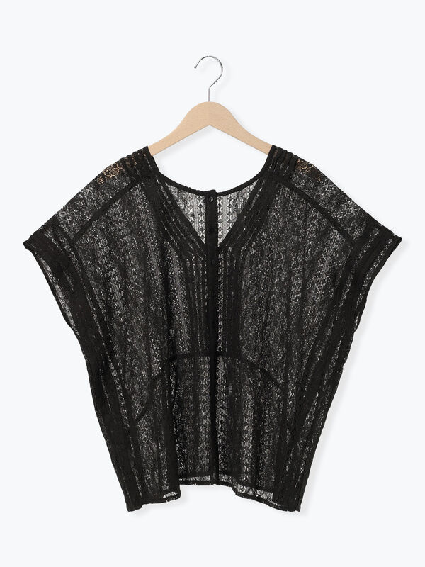 セール】 2WAYレースベスト（オフホワイト/チャコールグレー/キナリ