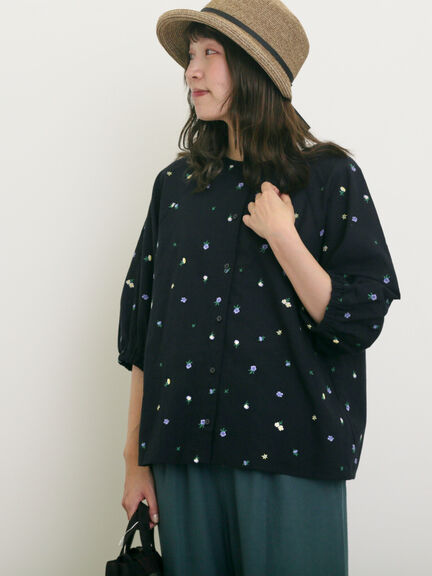 花刺繍前後2WAYブラウス（オフホワイト/ブラック/ベージュ/イエロー）｜Samansa Mos2（サマンサ モスモス）通販