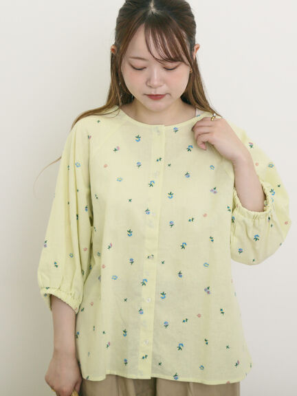 花刺繍前後2WAYブラウス（オフホワイト/ブラック/ベージュ/イエロー）｜Samansa Mos2（サマンサ モスモス）通販