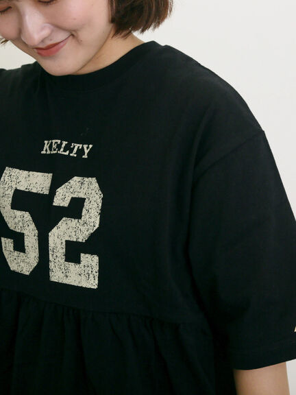 【KELTY×Samansa Mo2】ギャザーチュニックTシャツ（オフホワイト/ブラック/イエロー/サックスブルー）｜Samansa Mos2（サマンサ モスモス）通販