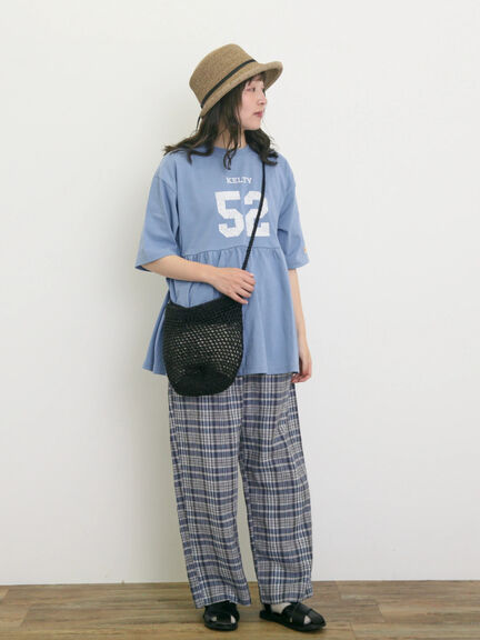【KELTY×Samansa Mo2】ギャザーチュニックTシャツ（オフホワイト/ブラック/イエロー/サックスブルー）｜Samansa Mos2（サマンサ モスモス）通販