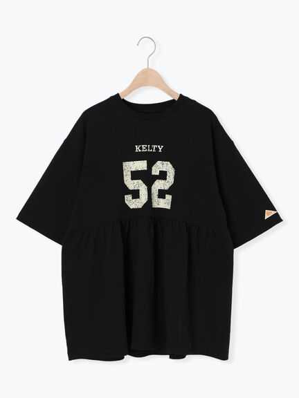 【KELTY×Samansa Mo2】ギャザーチュニックTシャツ（オフホワイト/ブラック/イエロー/サックスブルー）｜Samansa Mos2（サマンサ モスモス）通販