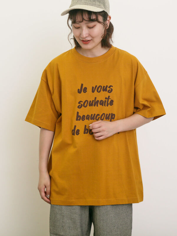 【UVカット】ロゴプリントTシャツ（オレンジ）｜Samansa Mos2（サマンサ モスモス）通販
