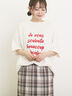 【UVカット】ロゴプリントTシャツ（オフホワイト/ブラック/オレンジ/ブルー）｜Samansa Mos2（サマンサ モスモス）通販