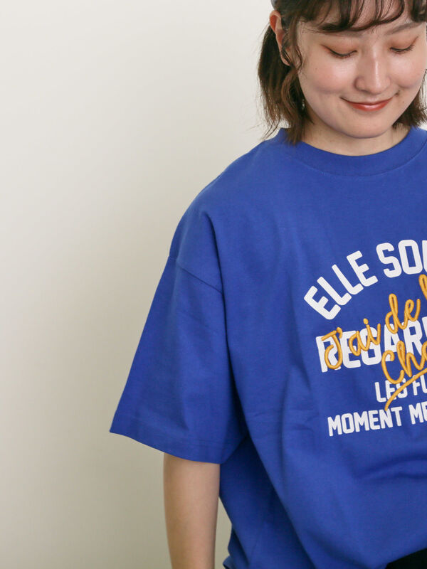 セール】 【UVカット】ロゴプリントTシャツ（オフホワイト/ブラック