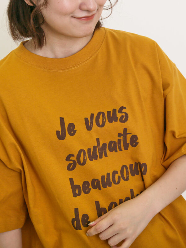 セール】 【UVカット】ロゴプリントTシャツ（オフホワイト/ブラック