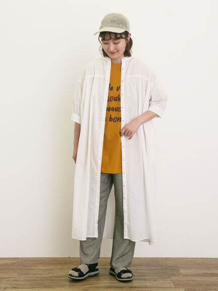 【UVカット】ロゴプリントTシャツ（オフホワイト/ブラック/オレンジ/ブルー）｜Samansa Mos2（サマンサ モスモス）通販
