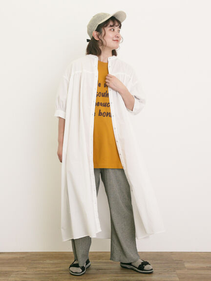 【UVカット】ロゴプリントTシャツ（オフホワイト/ブラック/オレンジ/ブルー）｜Samansa Mos2（サマンサ モスモス）通販