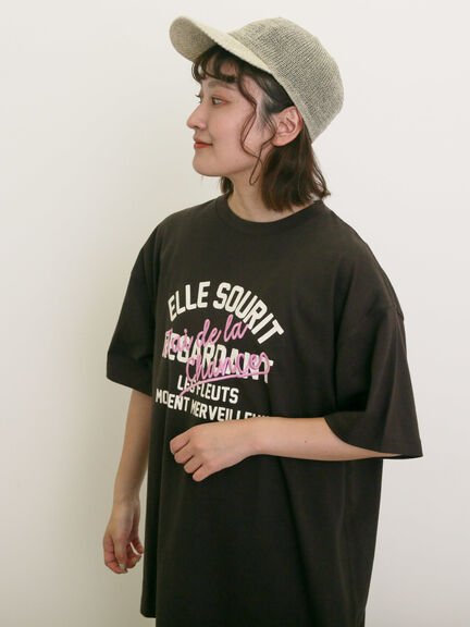 【UVカット】ロゴプリントTシャツ（オフホワイト/ブラック/オレンジ/ブルー）｜Samansa Mos2（サマンサ モスモス）通販