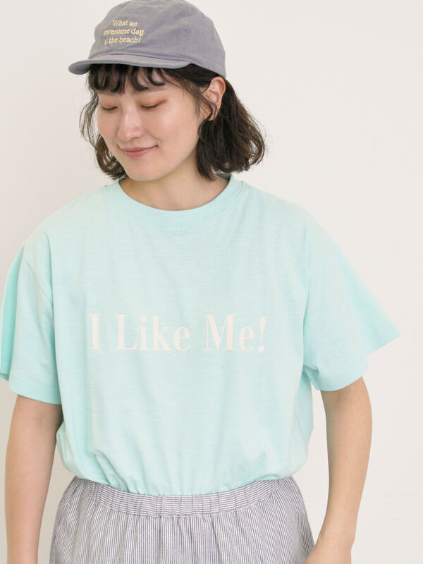 【UVカット】スラブ天竺ロゴプリントTシャツ（ミント）｜Samansa Mos2（サマンサ モスモス）通販
