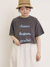 【UVカット】スラブ天竺ロゴプリントTシャツ（オフホワイト/チャコールグレー/ピンク/ミント）｜Samansa Mos2（サマンサ モスモス）通販