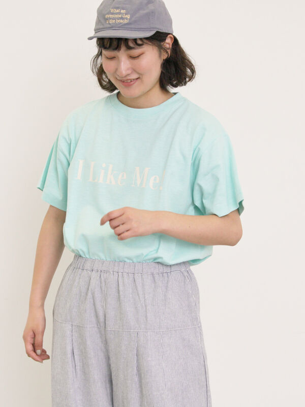 セール】 【UVカット】スラブ天竺ロゴプリントTシャツ（オフホワイト