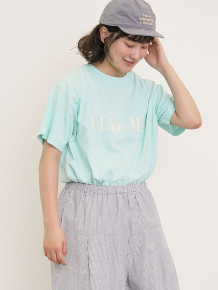 【UVカット】スラブ天竺ロゴプリントTシャツ（オフホワイト/チャコールグレー/ピンク/ミント）｜Samansa Mos2（サマンサ モスモス）通販