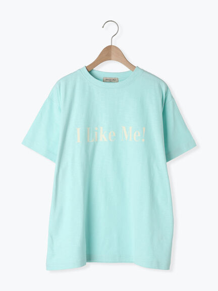 【UVカット】スラブ天竺ロゴプリントTシャツ（オフホワイト/チャコールグレー/ピンク/ミント）｜Samansa Mos2（サマンサ モスモス）通販