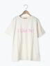 【UVカット】スラブ天竺ロゴプリントTシャツ（オフホワイト/チャコールグレー/ピンク/ミント）｜Samansa Mos2（サマンサ モスモス）通販