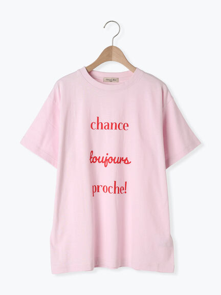 【UVカット】スラブ天竺ロゴプリントTシャツ（オフホワイト/チャコールグレー/ピンク/ミント）｜Samansa Mos2（サマンサ モスモス）通販