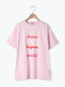 【UVカット】スラブ天竺ロゴプリントTシャツ（オフホワイト/チャコールグレー/ピンク/ミント）｜Samansa Mos2（サマンサ モスモス）通販