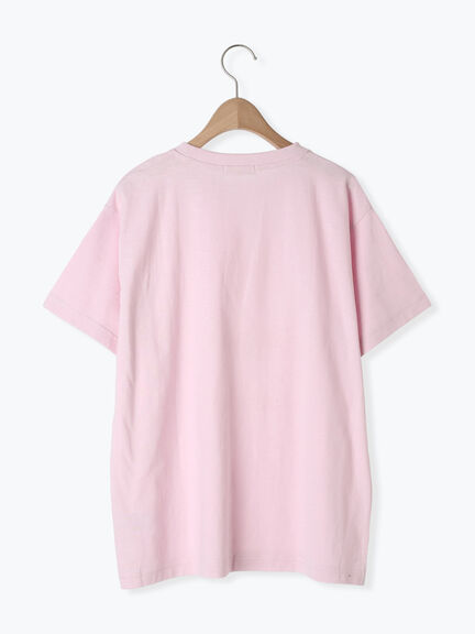 【UVカット】スラブ天竺ロゴプリントTシャツ（オフホワイト/チャコールグレー/ピンク/ミント）｜Samansa Mos2（サマンサ モスモス）通販