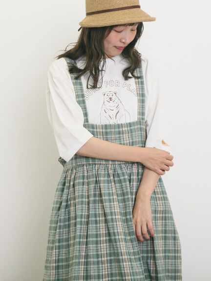 【KELTY×Samansa Mos2】ベアー刺繍Tシャツ（オフホワイト/チャコールグレー/モカ/グリーン）｜Samansa Mos2（サマンサ モスモス）通販