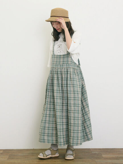 【KELTY×Samansa Mos2】ベアー刺繍Tシャツ（オフホワイト/チャコールグレー/モカ/グリーン）｜Samansa Mos2（サマンサ モスモス）通販