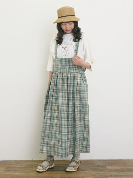 【KELTY×Samansa Mos2】ベアー刺繍Tシャツ（オフホワイト/チャコールグレー/モカ/グリーン）｜Samansa Mos2（サマンサ モスモス）通販