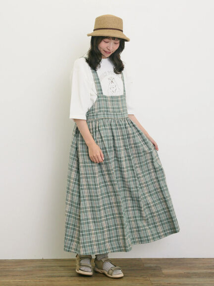 【KELTY×Samansa Mos2】ベアー刺繍Tシャツ（オフホワイト/チャコールグレー/モカ/グリーン）｜Samansa Mos2（サマンサ モスモス）通販