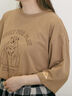 【KELTY×Samansa Mos2】ベアー刺繍Tシャツ（オフホワイト/チャコールグレー/モカ/グリーン）｜Samansa Mos2（サマンサ モスモス）通販