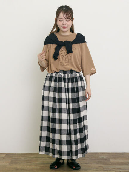 【KELTY×Samansa Mos2】ベアー刺繍Tシャツ（オフホワイト/チャコールグレー/モカ/グリーン）｜Samansa Mos2（サマンサ モスモス）通販