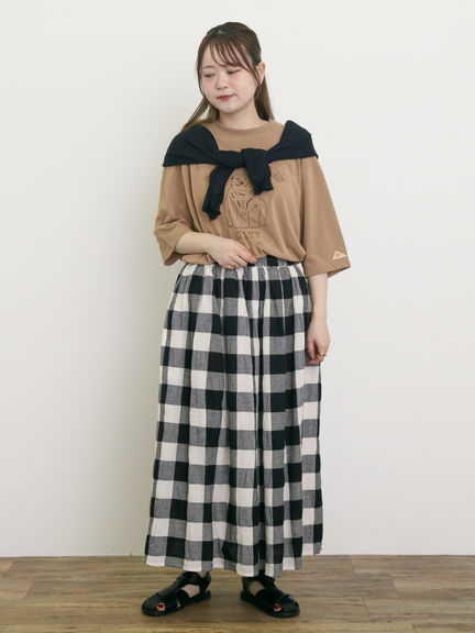 【KELTY×Samansa Mos2】ベアー刺繍Tシャツ（オフホワイト/チャコールグレー/モカ/グリーン）｜Samansa Mos2（サマンサ モスモス）通販
