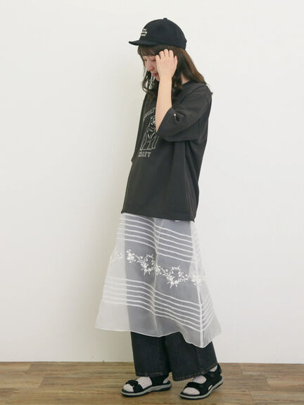 【KELTY×Samansa Mos2】ベアー刺繍Tシャツ（オフホワイト/チャコールグレー/モカ/グリーン）｜Samansa Mos2（サマンサ モスモス）通販