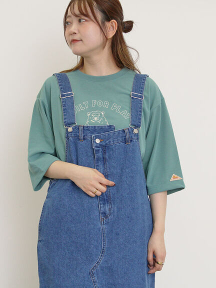 【KELTY×Samansa Mos2】ベアー刺繍Tシャツ（オフホワイト/チャコールグレー/モカ/グリーン）｜Samansa Mos2（サマンサ モスモス）通販