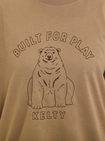 【KELTY×Samansa Mos2】ベアー刺繍Tシャツ（オフホワイト/チャコールグレー/モカ/グリーン）｜Samansa Mos2（サマンサ モスモス）通販