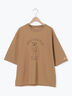 【KELTY×Samansa Mos2】ベアー刺繍Tシャツ（オフホワイト/チャコールグレー/モカ/グリーン）｜Samansa Mos2（サマンサ モスモス）通販