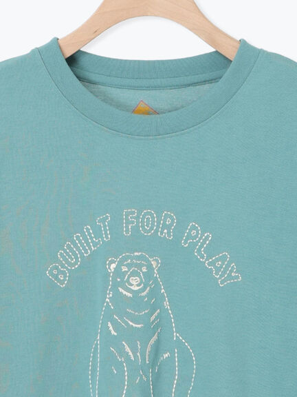 【KELTY×Samansa Mos2】ベアー刺繍Tシャツ（オフホワイト/チャコールグレー/モカ/グリーン）｜Samansa Mos2（サマンサ モスモス）通販