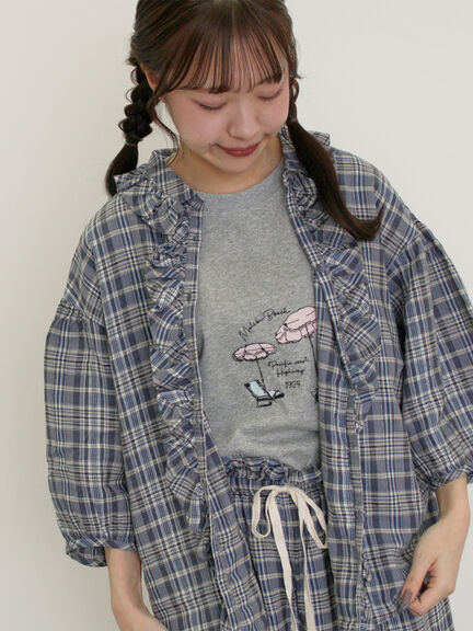 パラソル刺繍Tシャツ（オフホワイト/グレー/チャコールグレー）｜Samansa Mos2（サマンサ モスモス）通販