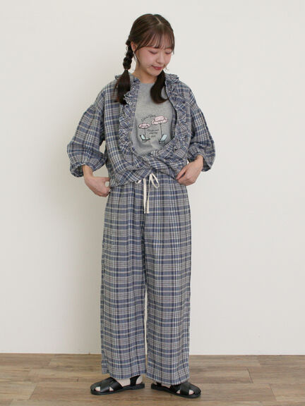 パラソル刺繍Tシャツ（オフホワイト/グレー/チャコールグレー）｜Samansa Mos2（サマンサ モスモス）通販