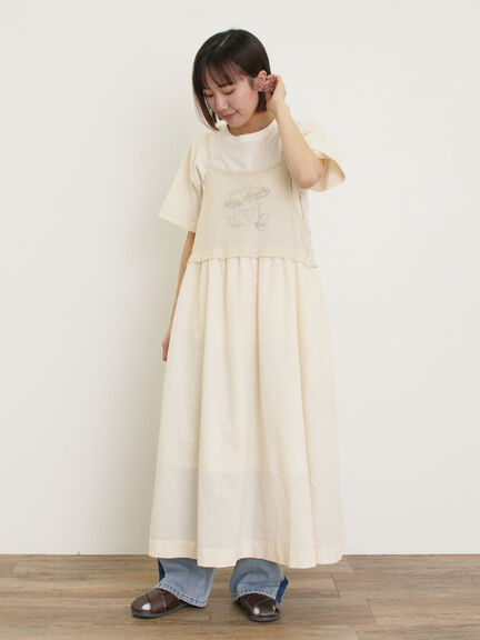 パラソル刺繍Tシャツ（オフホワイト/グレー/チャコールグレー）｜Samansa Mos2（サマンサ モスモス）通販