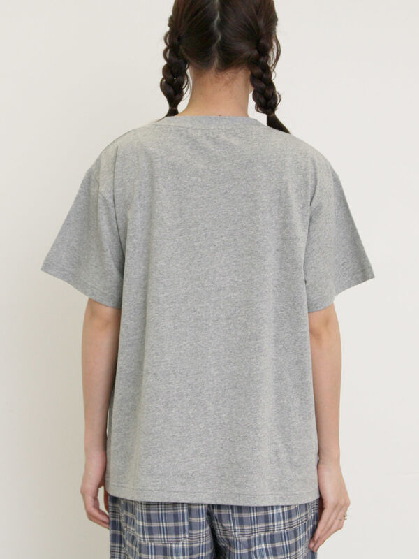 セール】 パラソル刺繍Tシャツ（オフホワイト/グレー/チャコールグレー