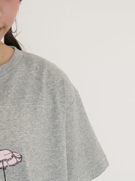 パラソル刺繍Tシャツ（オフホワイト/グレー/チャコールグレー）｜Samansa Mos2（サマンサ モスモス）通販