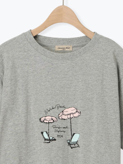 パラソル刺繍Tシャツ（オフホワイト/グレー/チャコールグレー）｜Samansa Mos2（サマンサ モスモス）通販