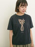 花瓶柄コード刺繍Tシャツ（ブラック）｜Samansa Mos2（サマンサ モスモス）通販