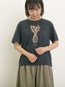 花瓶柄コード刺繍Tシャツ（オフホワイト/ブラック/ベージュ）｜Samansa Mos2（サマンサ モスモス）通販