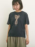 花瓶柄コード刺繍Tシャツ（オフホワイト/ブラック/ベージュ）｜Samansa Mos2（サマンサ モスモス）通販