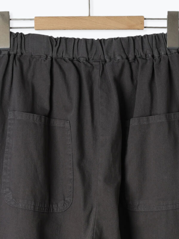 セール】 製品染めバイオ加工切替パンツ（チャコールグレー/ベージュ