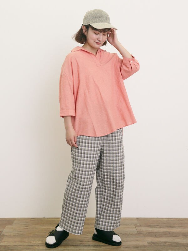 もふこ様 確認用 セール】 【速乾/UV加工】ぽこぽこチェック柄パンツ（グレー