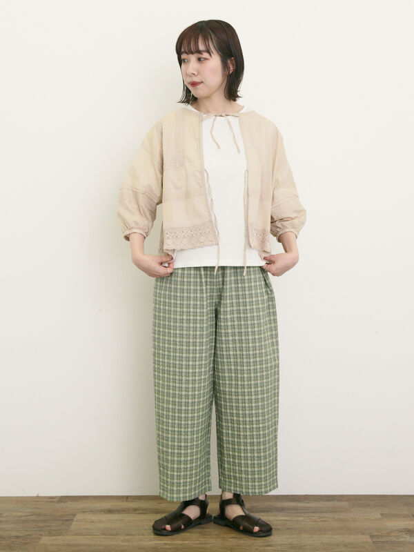 もふこ様 確認用 セール】 【速乾/UV加工】ぽこぽこチェック柄パンツ（グレー