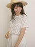 【オーガニックコットン】ドット柄Tシャツ（オフホワイト/グレー/チャコールグレー/ネイビー）｜Samansa Mos2（サマンサ モスモス）通販