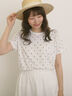 【オーガニックコットン】ドット柄Tシャツ（オフホワイト/グレー/チャコールグレー/ネイビー）｜Samansa Mos2（サマンサ モスモス）通販
