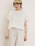 【オーガニックコットン】ドット柄Tシャツ（オフホワイト/グレー/チャコールグレー/ネイビー）｜Samansa Mos2（サマンサ モスモス）通販