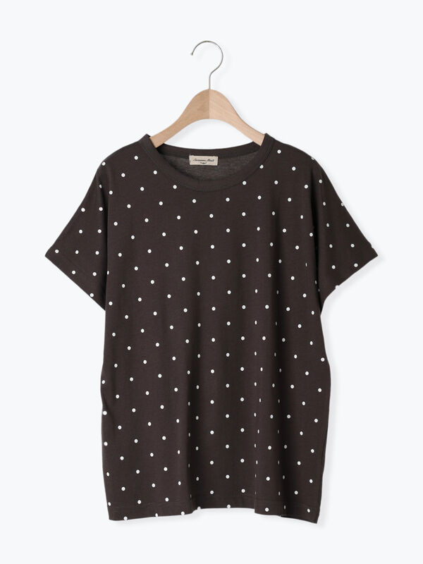 安価 ワタナベ セール】 【オーガニックコットン】ドット柄Tシャツ（オフ その他
